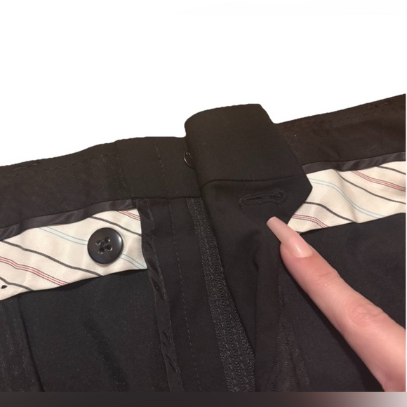 Lauren Ralph Lauren 100% Wool Black Slim Fit Trouser Dress Pants Mens Size 34/34 - Picture 5 of 7